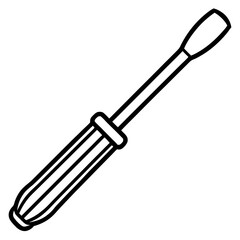 Chisel line art vector isolated on white background