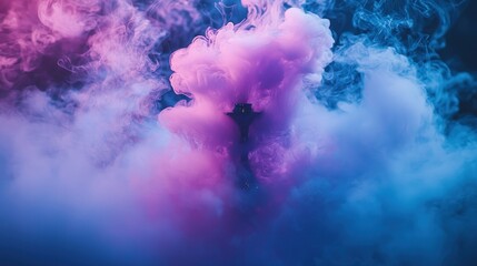 Fototapeta premium Colorful smoke clouds swirling