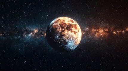 Fototapeta premium Cosmic Moon in Deep Space