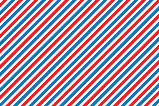 Red and blue diagonal lines pattern . Classic retro background with red and blue diagonal stripes . Vector illustration