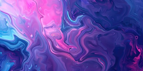 Fototapeta premium Abstract fluid design in shade of purple and blue. Background image of liquid or fluid texture with mixing purple and blue gradient color. Artistic background for modern design and digital art. AIG51.