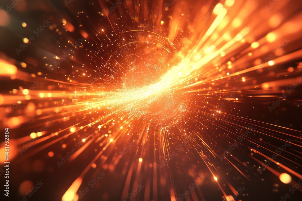 Poster 3d glowing abstract lines background for futuristic design