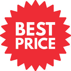 Best price sign isolated on white background . Best price starburst label sign . Vector illustration