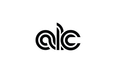Fototapeta premium ALC Creative Unique Modern Letter Logo Design. Stylized logo featuring a unique letter design, presenting abstract minimalist aesthetics and modern appeal.