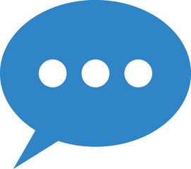 Blue chat bubble icon . Speech bubble icon . Chat icon . Vector illustration