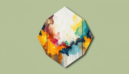 Abstract Hexagonal Painting
