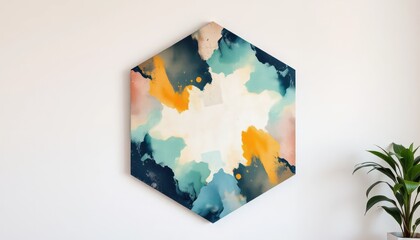 Abstract Hexagonal Wall Art