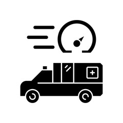 fast ambulance car icon design