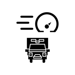 fast ambulance car icon design