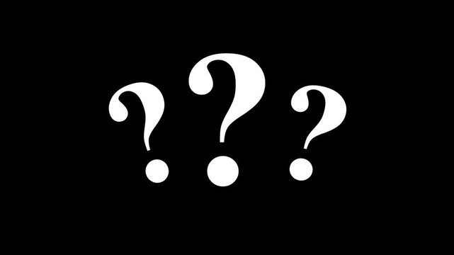 question mark animation pop up question mark flat and alpha looping 4k question mark confused dizzy.