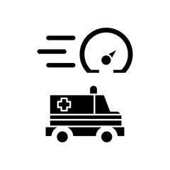 fast ambulance car icon design