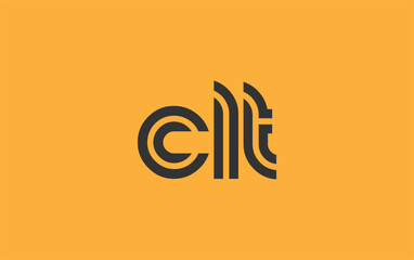 CLT Creative Unique Modern Letter Logo Design. Stylized logo featuring a unique letter design, presenting abstract minimalist aesthetics and modern appeal.