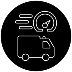 fast ambulance car icon design