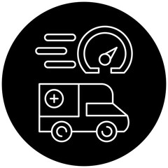 fast ambulance car icon design