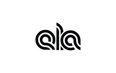 ELA Creative Unique Modern Letter Logo Design. Stylized logo featuring a unique letter design, presenting abstract minimalist aesthetics and modern appeal.