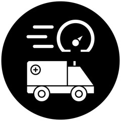 fast ambulance car icon design