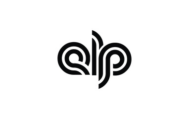 ELP Creative Unique Modern Letter Logo Design. Stylized logo featuring a unique letter design, presenting abstract minimalist aesthetics and modern appeal.