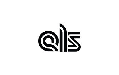 ELS Creative Unique Modern Letter Logo Design. Stylized logo featuring a unique letter design, presenting abstract minimalist aesthetics and modern appeal.