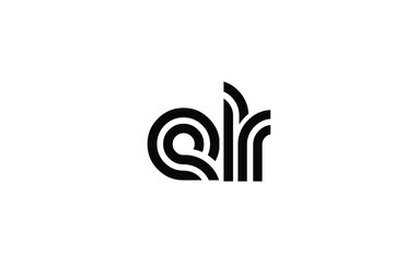 ELR Creative Unique Modern Letter Logo Design. Stylized logo featuring a unique letter design, presenting abstract minimalist aesthetics and modern appeal.