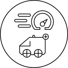 fast ambulance car icon design