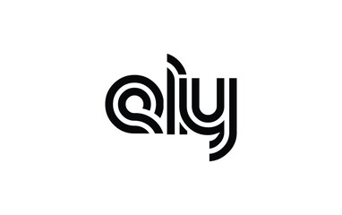 ELY Creative Unique Modern Letter Logo Design. Stylized logo featuring a unique letter design, presenting abstract minimalist aesthetics and modern appeal.
