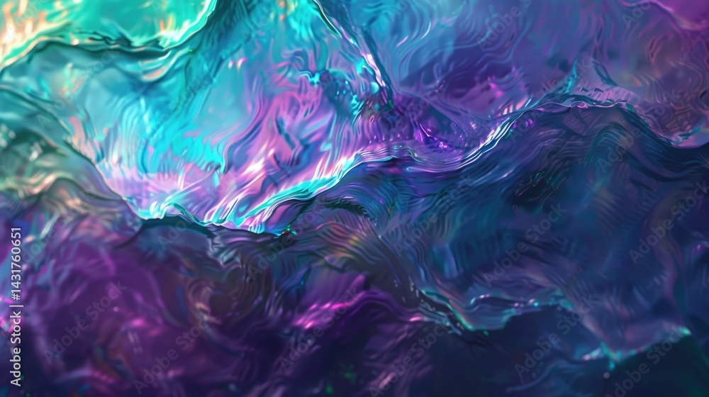 Poster abstract pastel iridescent fluid patterns with wavy lines. background image of wavy line with colorf