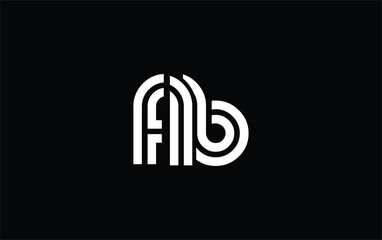 FLB Creative Unique Modern Letter Logo Design. Stylized logo featuring a unique letter design, presenting abstract minimalist aesthetics and modern appeal.