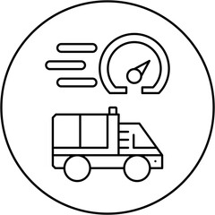 fast ambulance car icon design