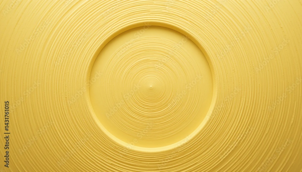 Poster Abstract yellow circles design digital art creation minimalist style bright environment top-down view visual concept for modern aesthetics