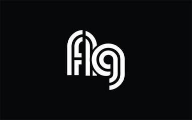 FLG Creative Unique Modern Letter Logo Design. Stylized logo featuring a unique letter design, presenting abstract minimalist aesthetics and modern appeal.
