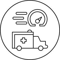 fast ambulance car icon design