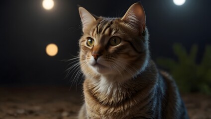 portrait of a black cat