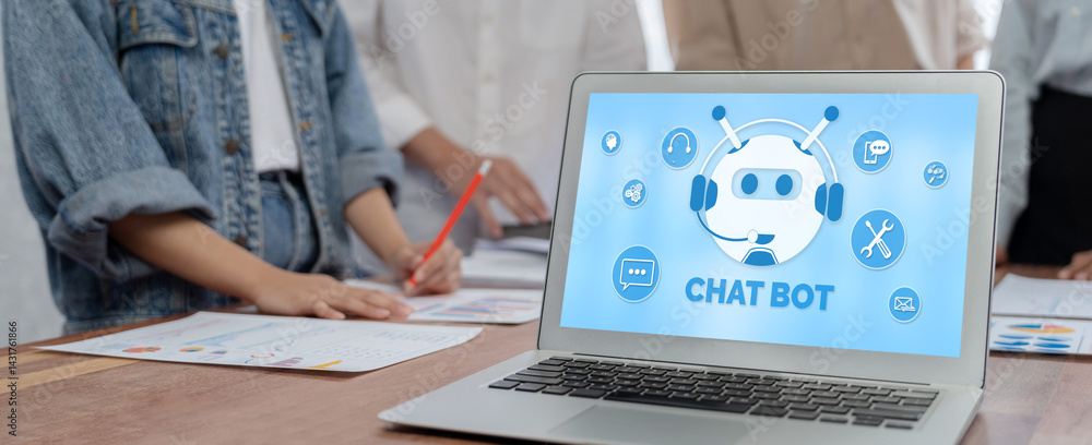 Poster Chatbot software application for brisk online business that automatically reply to customer questions