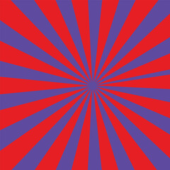 red and blue sunburst background