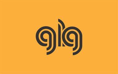Obraz premium GLG Creative Unique Modern Letter Logo Design. Stylized logo featuring a unique letter design, presenting abstract minimalist aesthetics and modern appeal.