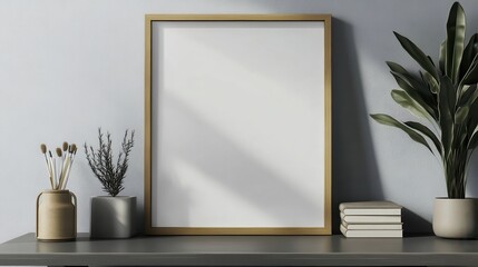 High resulation image of picture frame mockup.