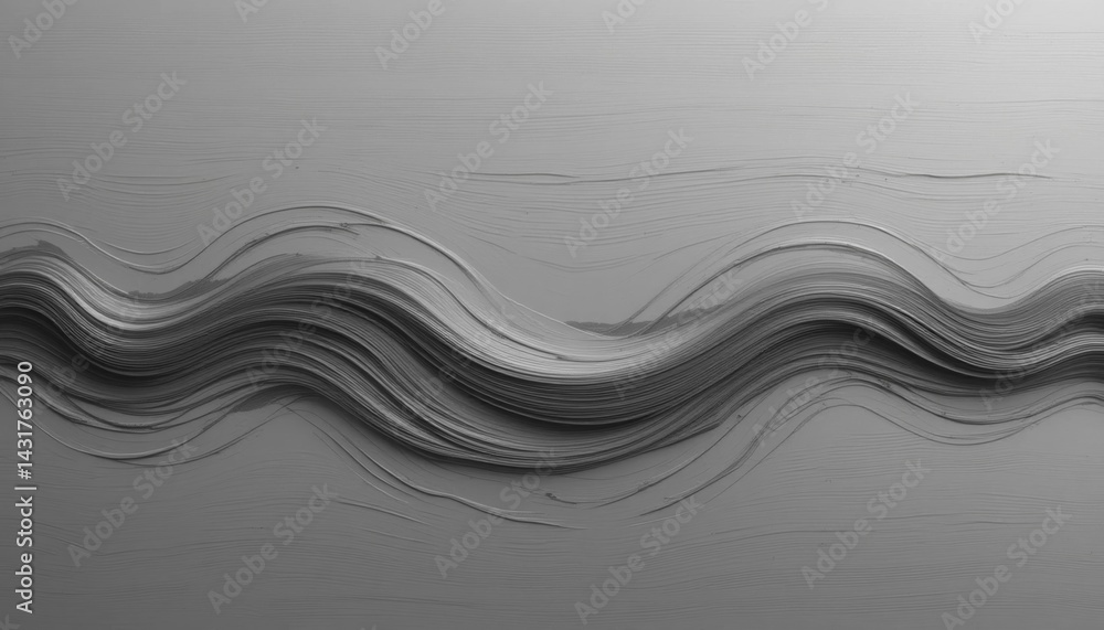 Poster abstract wave pattern digital art monochrome design modern environment close-up view visual concept