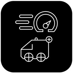 fast ambulance car icon design