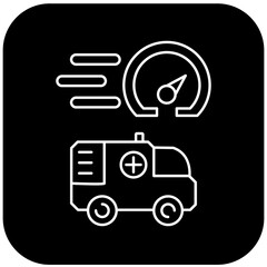 Fototapeta premium fast ambulance car icon design