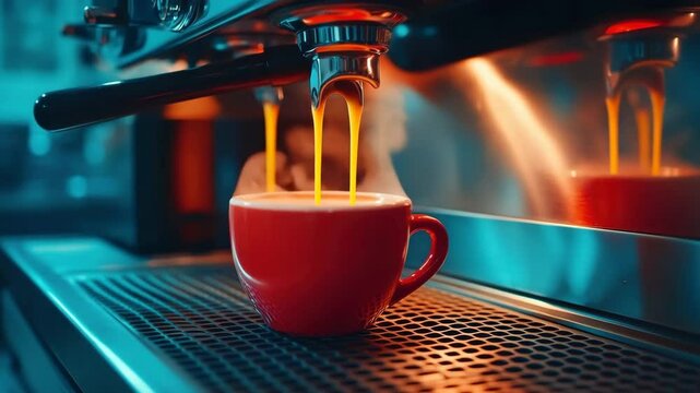 Coffee is pouring out of the coffee maker