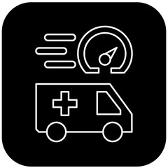 fast ambulance car icon design