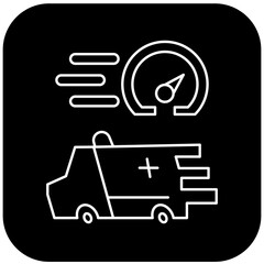 fast ambulance car icon design