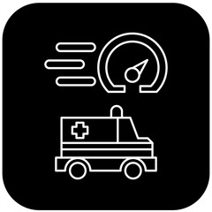 fast ambulance car icon design