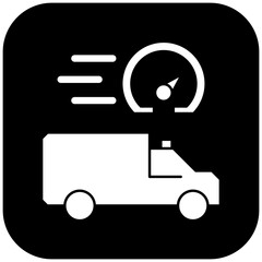 fast ambulance car icon design