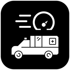fast ambulance car icon design