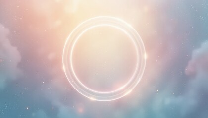 Ethereal light phenomenon in sky digital art dreamlike atmosphere serene abstract visualization
