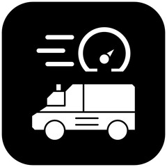 fast ambulance car icon design