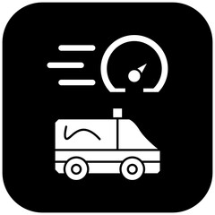 fast ambulance car icon design