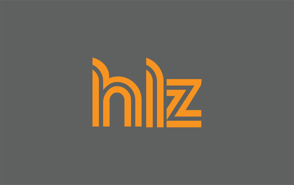 HLZ Creative Unique Modern Letter Logo Design. Stylized logo featuring a unique letter design, presenting abstract minimalist aesthetics and modern appeal.