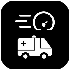 fast ambulance car icon design